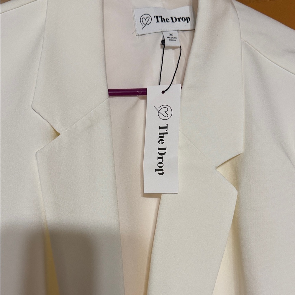 The Drop Women's Elegant White Blazer